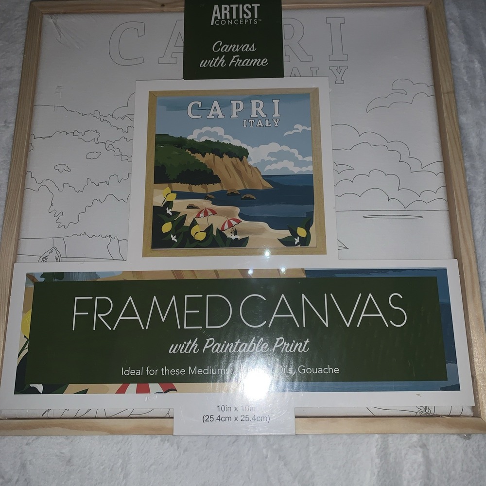 Capri Print, Italy Wall Art,‎ Capri Landscape, Watercolor Print, Paint Kit
